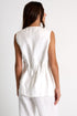 Sleeveless Structured Linen Vest - 52536-76-020 02 / 020 Cream / 100% LINEN