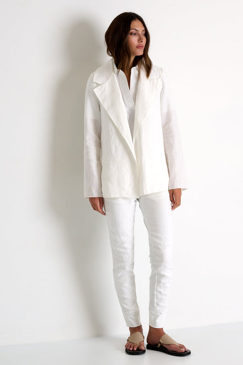 Linen Blazer - 52536-78-020 02 / 020 Cream / 100% LINEN