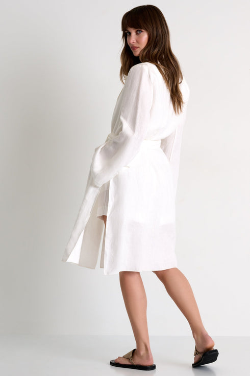 Linen Trench Coat - 52536-80-020 02 / 020 Cream / 100% LINEN