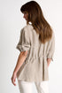Short-Sleeve Linen Blouse - 52536-82-110 02 / 110 Beige / 100% LINEN