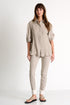 Short-Sleeve Linen Blouse - 52536-82-110 02 / 110 Beige / 100% LINEN