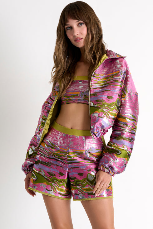 Shan Glitter Luxury jacquard shorts