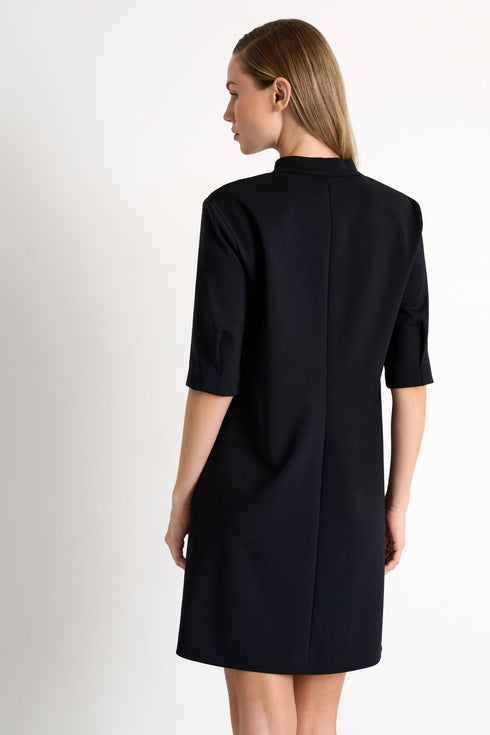 Shan Sofia Straight-cut Mao collar dress - 52567-65-800