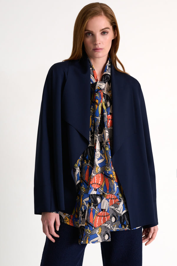 Shan Sofia Loose-fit lapel jacket