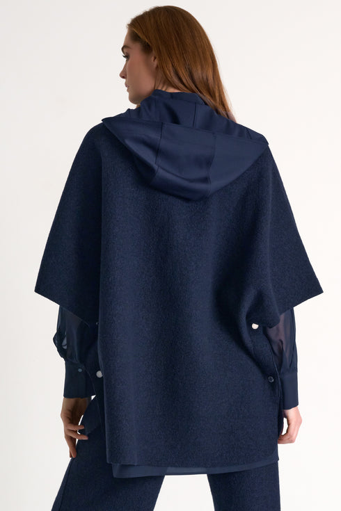 Shan Margot Wool hooded cape