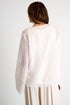 Feather-Effect Embroidered Tulle Top - 52614-64-020 02 / 020 Cream