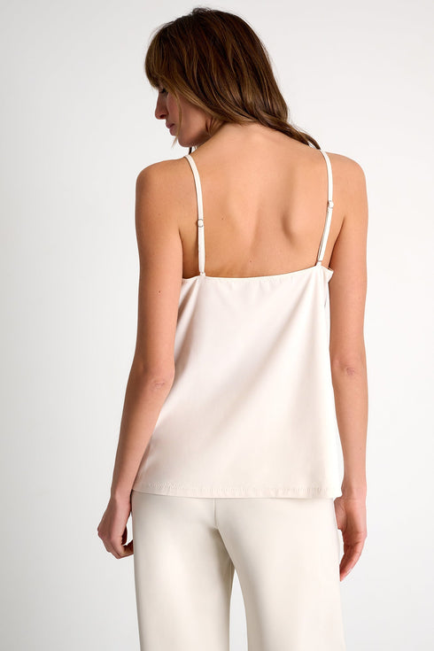 Feather-Effect Embroidered Tulle Camisole - 52614-94-020 02 / 020 Cream