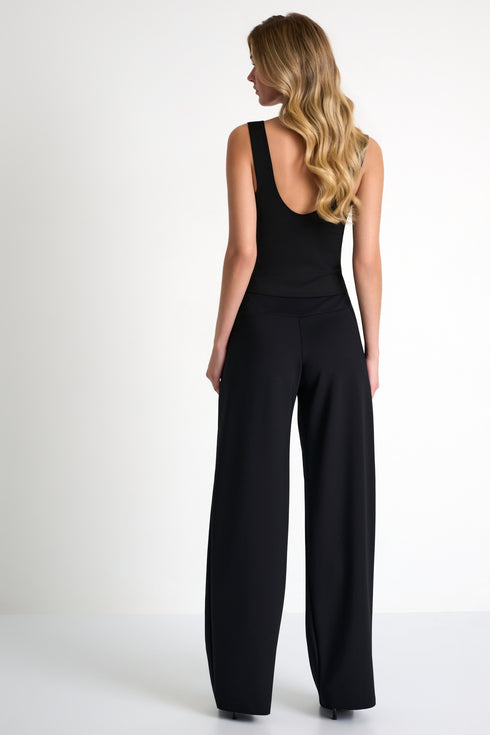 Shan Sofia Wide-leg 3D jersey pants