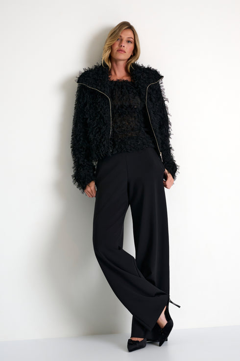 Shan Sofia Wide-leg 3D jersey pants