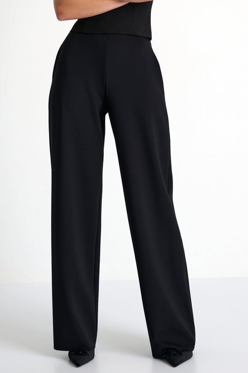 Shan Sofia Wide-leg 3D jersey pants