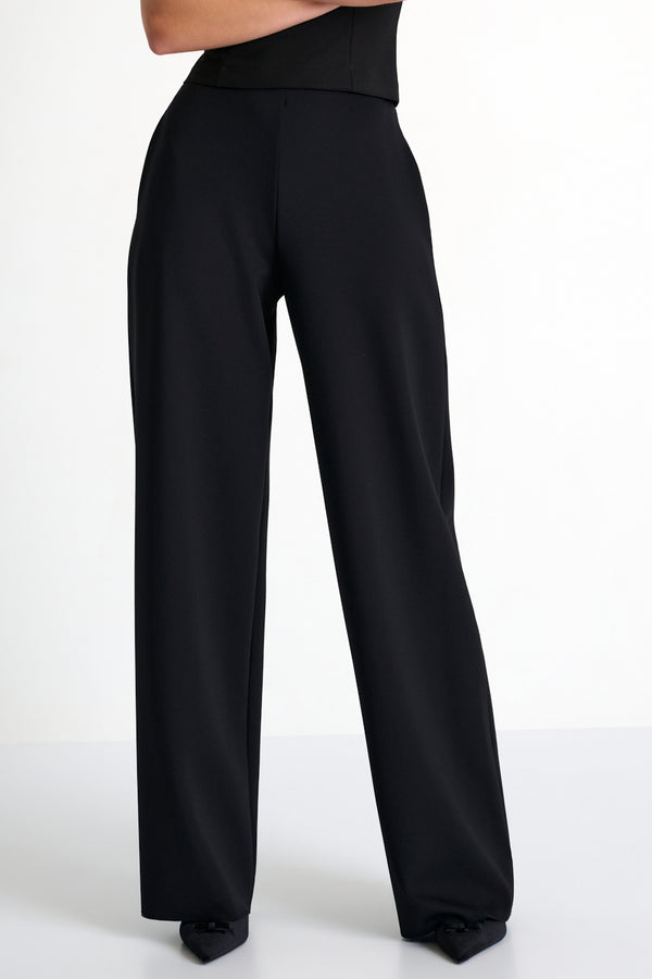 Shan Sofia Wide-leg 3D jersey pants