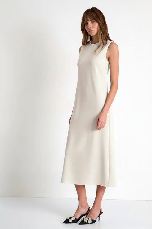Shan Sofia 3D Jersey Sleeveless Midi Dress