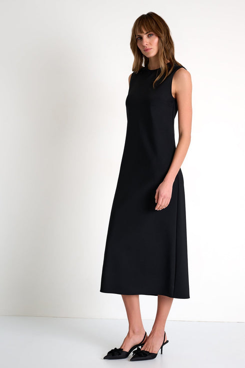 3D Jersey Sleeveless Midi Dress - 52627-71-800 02 / 800 Black