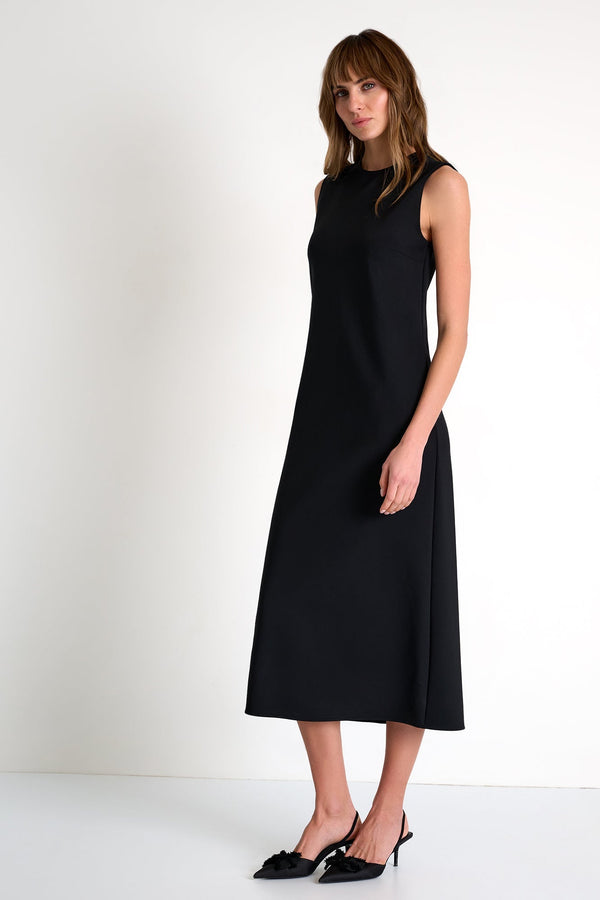 3D Jersey Sleeveless Midi Dress - 52627-71-800 02 / 800 Black