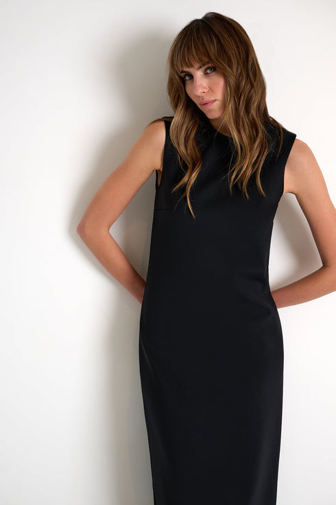 3D Jersey Sleeveless Midi Dress - 52627-71-800 02 / 800 Black