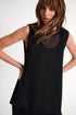 Knit & 3D Jersey Sleeveless Top - 52629-96-800 02 / 800 Black