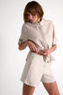 Linen & Lycra Blend Shorts - 52636-54-110 02 / 110 Beige