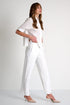 Linen & Lycra Blend Pants - 52636-59-020 02 / 020 Cream