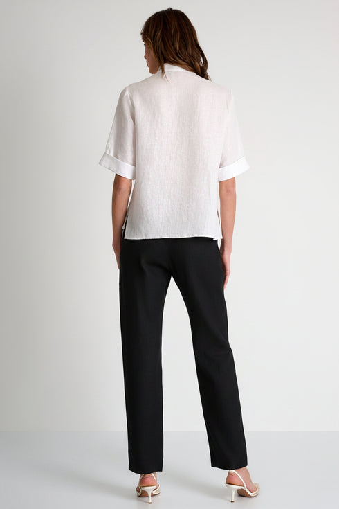 Shan Lina Linen & Lycra Blend Pants - 52636-59-020
