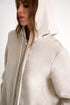 Linen & Lycra Blend Hooded Coat - 52636-79-110 02 / 110 Beige