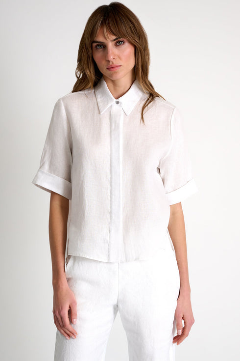Linen Blouse - 52636-83-020 02 / 020 Cream