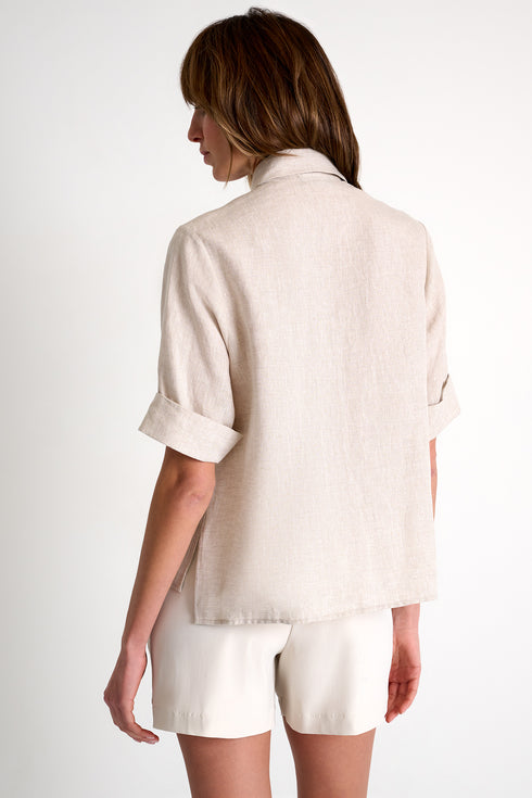 Shan Lina Linen & Lycra Blend Shorts - 52636-54-110