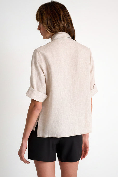 Shan Lina Linen & Lycra Blend Shorts