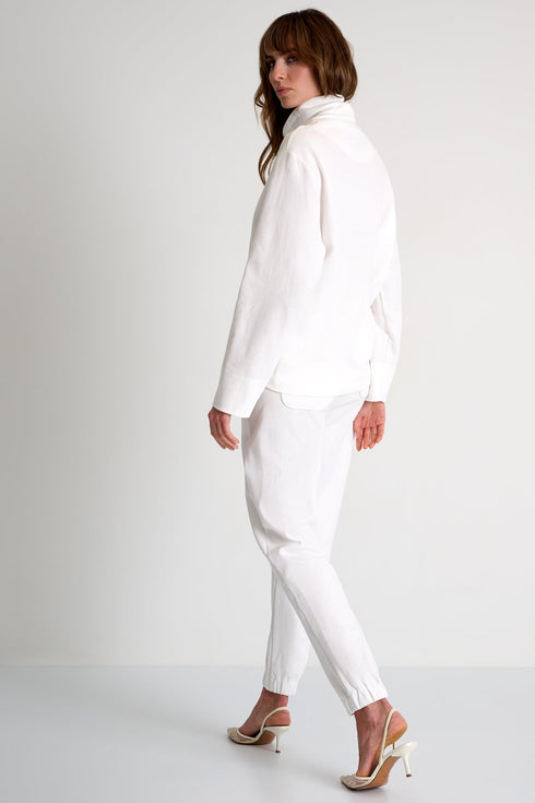 Cotton Jacquard Pants - 52639-50-000 02 / 000 White