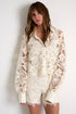 Floral Guipure Lace Shorts - 52643-54-110 02 / 110 Beige