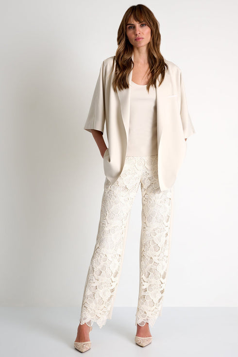 Floral Guipure Lace Pants - 52643-59-110 02 / 110 Beige