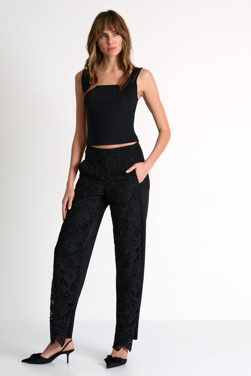 Floral Guipure Lace Pants - 52643-59-800 02 / 800 Black