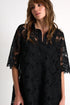Floral Guipure Lace Dress - 52643-65-800 02 / 800 Black
