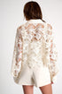 Floral Guipure Lace Blouse - 52643-81-110 02 / 110 Beige