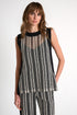 Embroidered Sleeveless Top - 52644-96-802 02 / 802 Black/Beige