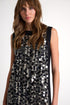 Embroidered Sequin Mini Dress - 52645-77-802 02 / 802 Black/Beige