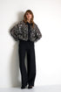 Embroidered Sequin Bomber Jacket - 52645-79-802 02 / 802 Black/Beige