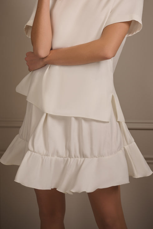 Shan Olivia Soft Twill Flounce Skirt