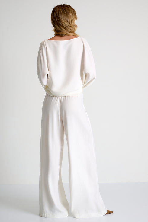 Shan Olivia Soft Twill Wide-Leg Pants