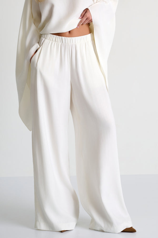 Shan Olivia Soft Twill Wide-Leg Pants