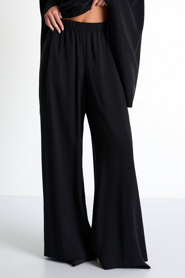 Shan Olivia Soft Twill Wide-Leg Pants