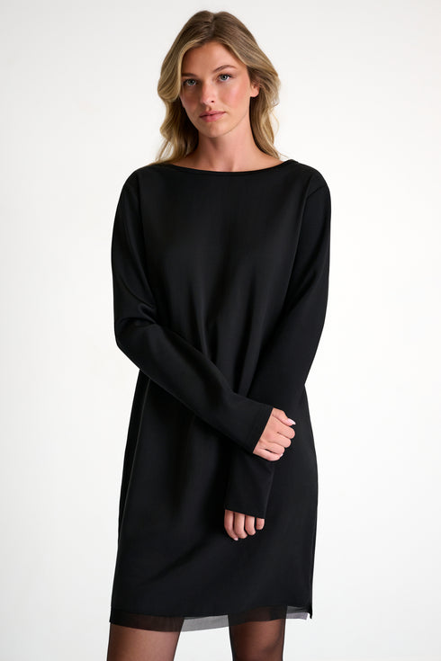 Shan Olivia 3D Jersey & Twill Shift Dress