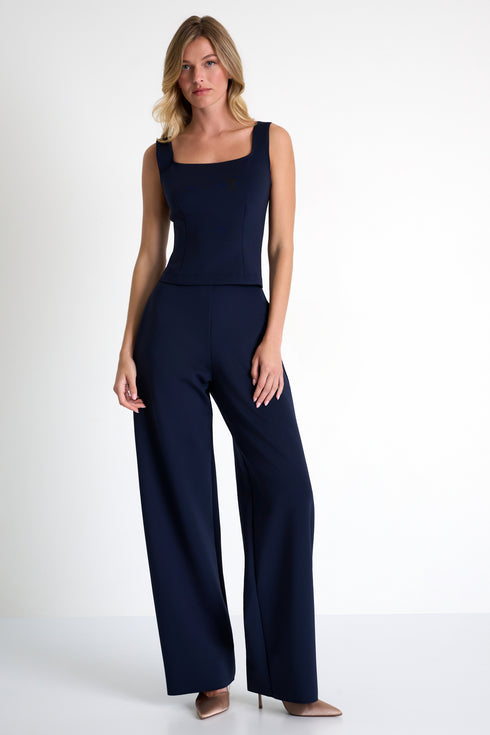 Shan Sofia Wide-leg 3D jersey pants