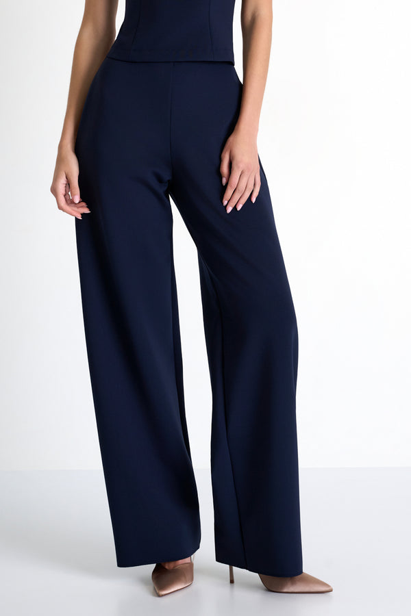 Shan Sofia Wide-leg 3D jersey pants