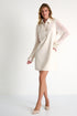 Shan Sofia Crinkled Voile Sleeved Dress