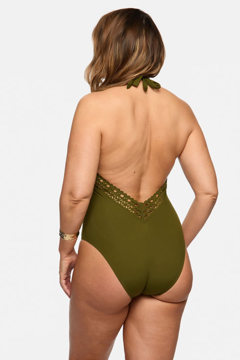 Lise Charmel 15b Ajourage Couture Non Wire Swimsuit Plunging Neckline