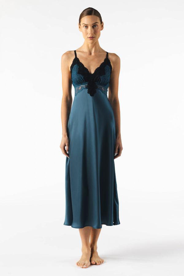 NK Imode Mireille Twilight Bust-support Long Silk Gown