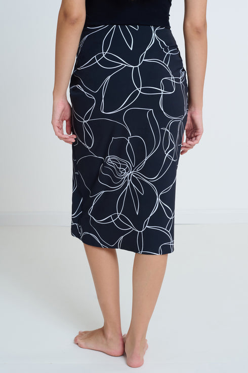 Gottex Modest Long Tie Wrap Skirt