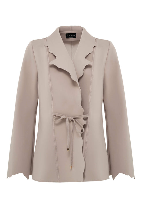 Shan Billy Structured Jacket With Scalloped Collar And Cuff