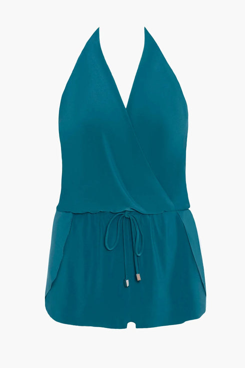 MagicSuit Solids Bianca One Piece Romper Swimsuit