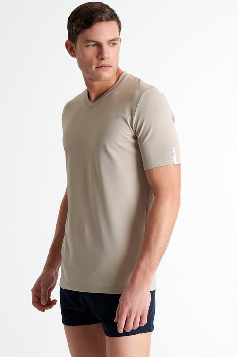 Shan Actuel Textured V-neck jersey - 62513-91-100